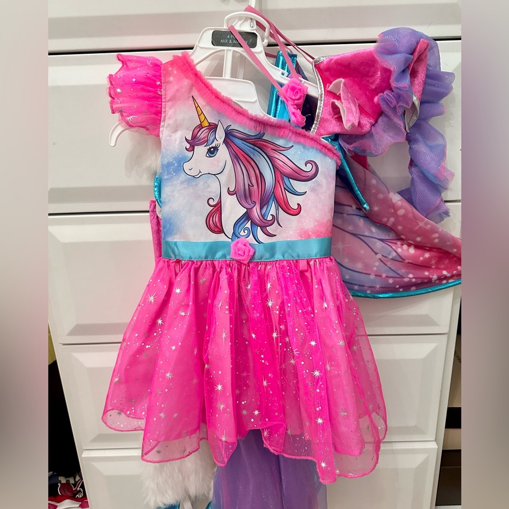 Unicorn costume dress Halloween pink size 5/6